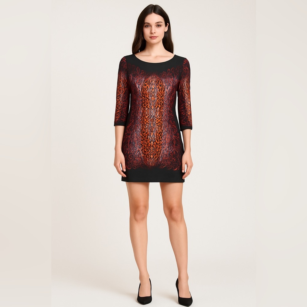 Just Cavalli Animal Print Bodycon Dress Size 42 (US 6